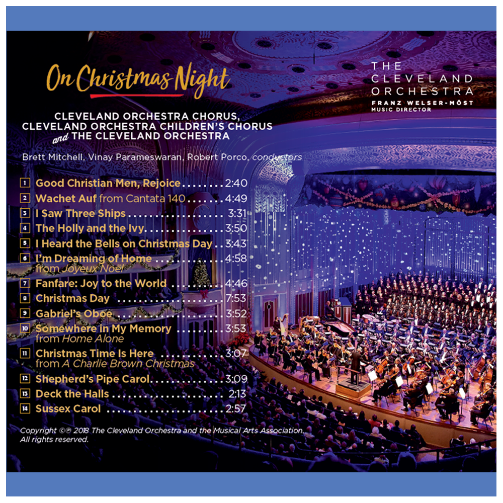 DIGITAL DOWNLOAD On Christmas Night Media with Chorus Donation Cleveland Orchestra Store