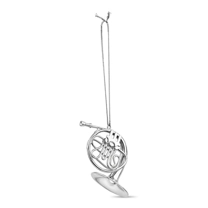 3"/ 4", Gold / Silver Brass French Horn Ornament