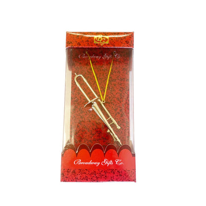 4.5"/ 5.5", Gold / Silver Brass Trombone Ornament