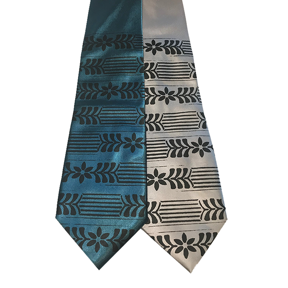 Art Deco Lotus Pattern Necktie