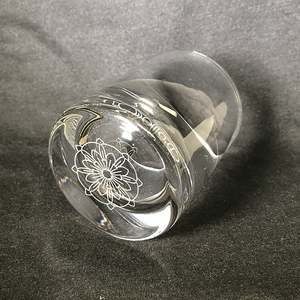 Crystal Lotus Rocks Glass