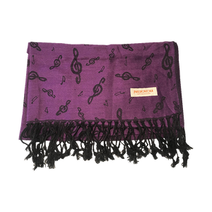 Cabernet Pashmina Scarves with Black Treble Clefs and Music Notes – Little  Deb's Gifts