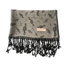 Load image into Gallery viewer, Pashmina Treble Clef Scarf
