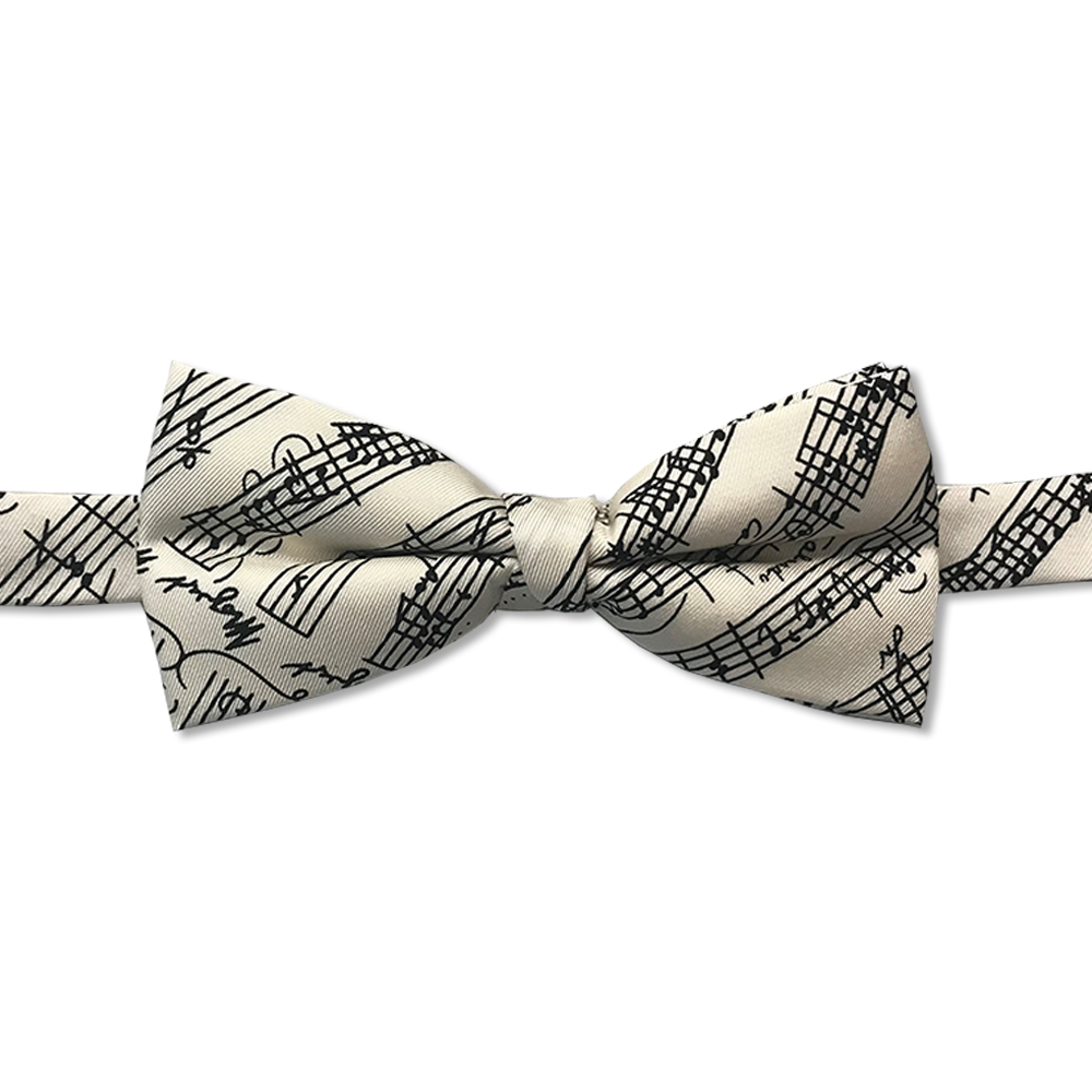 Manuscript Bow Tie - White